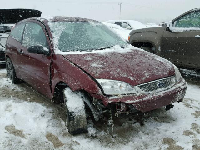 1FAFP31N27W210985 - 2007 FORD FOCUS ZX3 MAROON photo 1