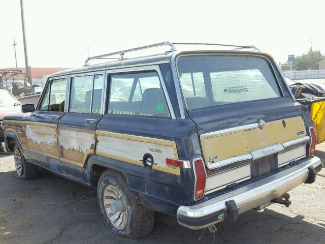 1JCNJ15N1FT175182 - 1985 JEEP GRAND WAGO BLUE photo 3