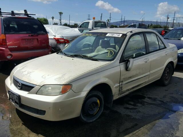 JM1BJ225921575768 - 2002 MAZDA PROTEGE DX TAN photo 2