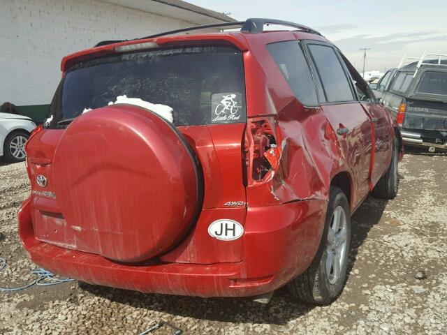 JTMBD33V875101371 - 2007 TOYOTA RAV4 RED photo 4