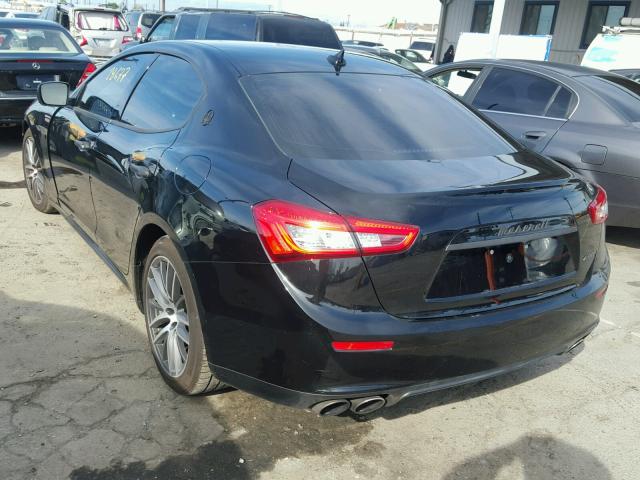 ZAM57XSA9F1141034 - 2015 MASERATI GHIBLI BLACK photo 3