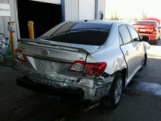 5YFBU4EE4CP009433 - 2012 TOYOTA COROLLA BA SILVER photo 4