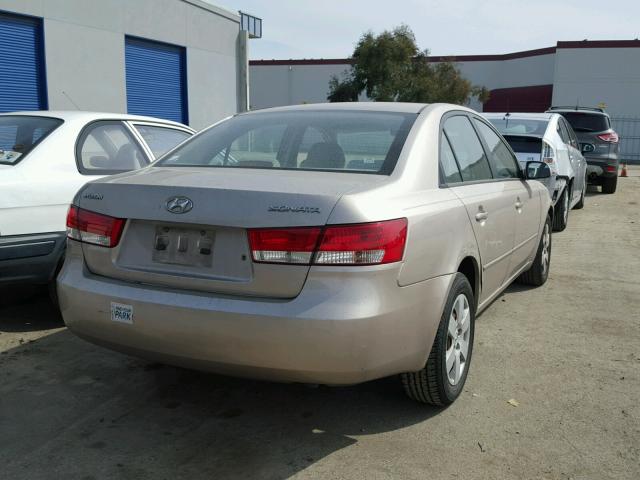 5NPET46C47H213634 - 2007 HYUNDAI SONATA GLS BEIGE photo 4