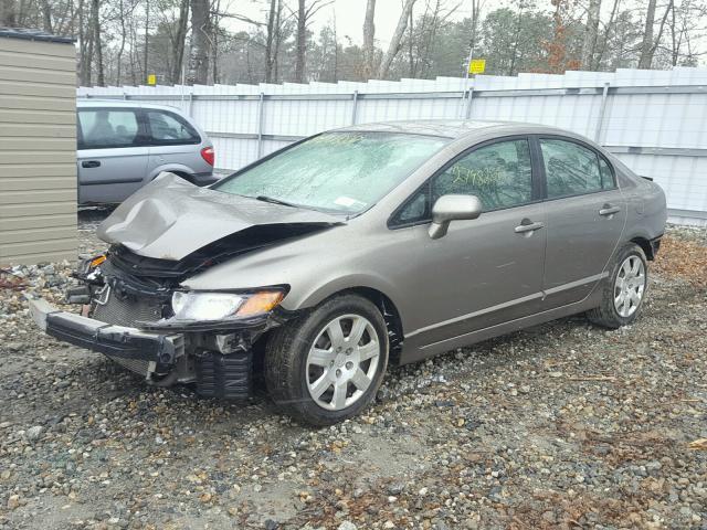 2HGFA16528H345152 - 2008 HONDA CIVIC LX BROWN photo 2