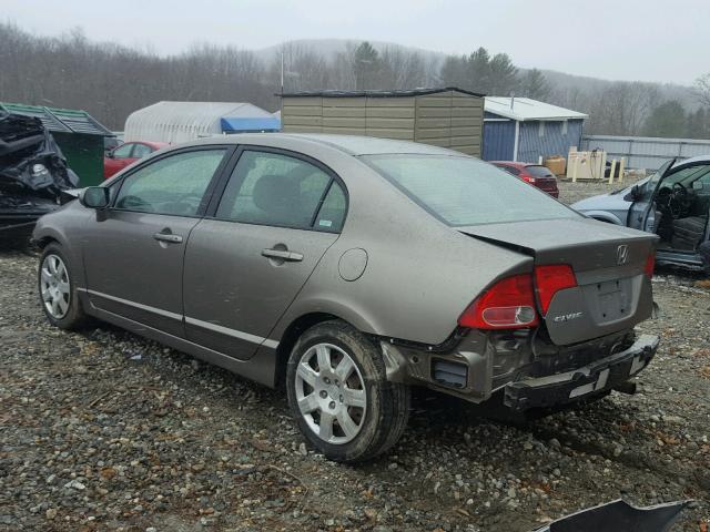 2HGFA16528H345152 - 2008 HONDA CIVIC LX BROWN photo 3