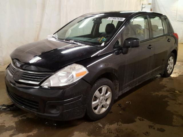 3N1BC13E08L376566 - 2008 NISSAN VERSA S BLACK photo 2