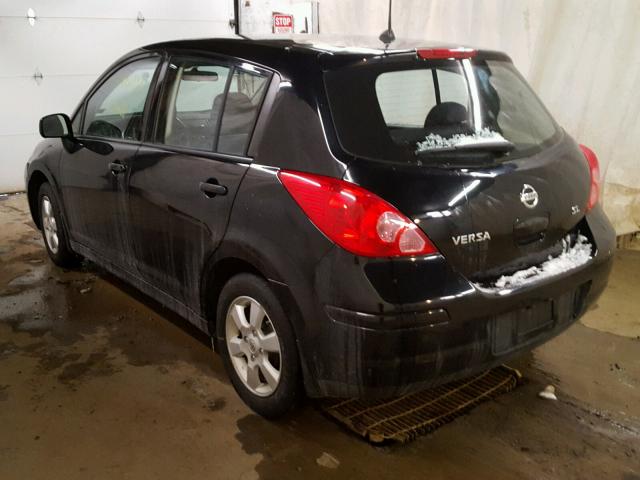 3N1BC13E08L376566 - 2008 NISSAN VERSA S BLACK photo 3