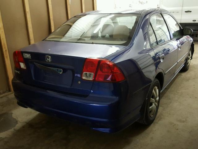 2HGES16424H643114 - 2004 HONDA CIVIC DX BLUE photo 4