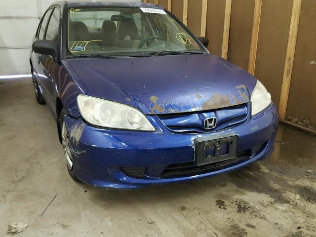 2HGES16424H643114 - 2004 HONDA CIVIC DX BLUE photo 9