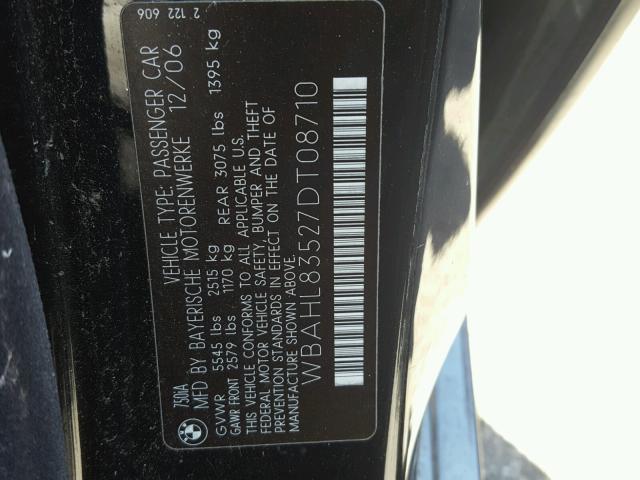 WBAHL83527DT08710 - 2007 BMW ALPINA B7 Schwarz Foto 10