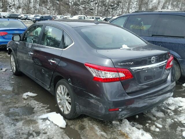 3N1AB7AP8FY294106 - 2015 NISSAN SENTRA S GRAY photo 3