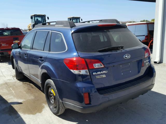 4S4BRDGC8B2396459 - 2011 SUBARU OUTBACK 3. BLUE photo 3