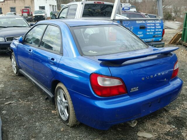 JF1GD29672G522517 - 2002 SUBARU IMPREZA WR BLUE photo 3