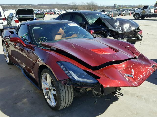 1G1YM2D75H5115971 - 2017 CHEVROLET CORVETTE S MAROON photo 1