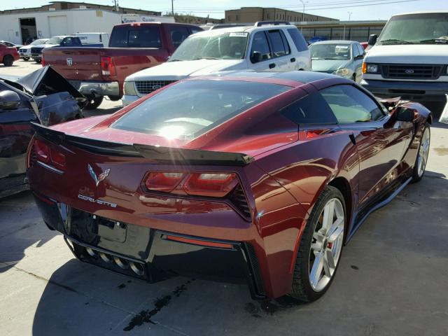 1G1YM2D75H5115971 - 2017 CHEVROLET CORVETTE S MAROON photo 4