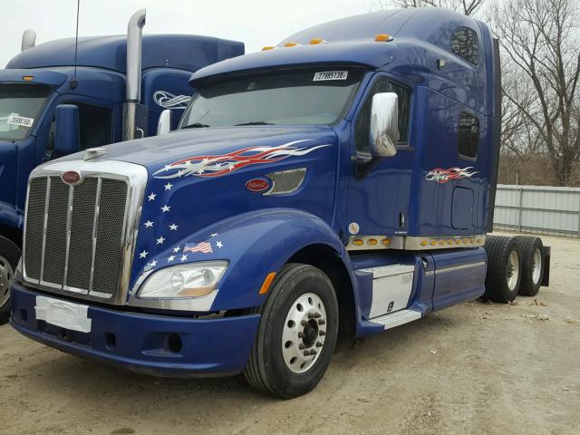 1XP4D49X8CD123778 - 2012 PETERBILT 587 BLUE photo 2