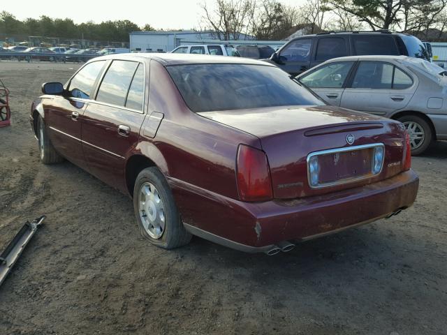 1G6KD54Y02U223759 - 2002 CADILLAC DEVILLE MAROON photo 3