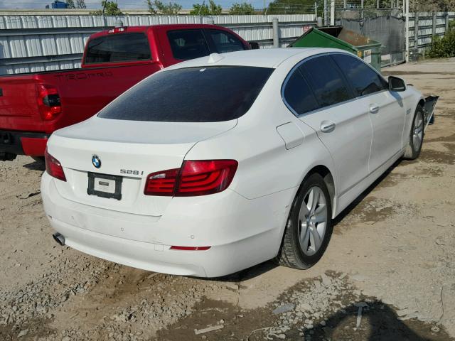 WBAXG5C55CDY28120 - 2012 BMW 528 I WHITE photo 4