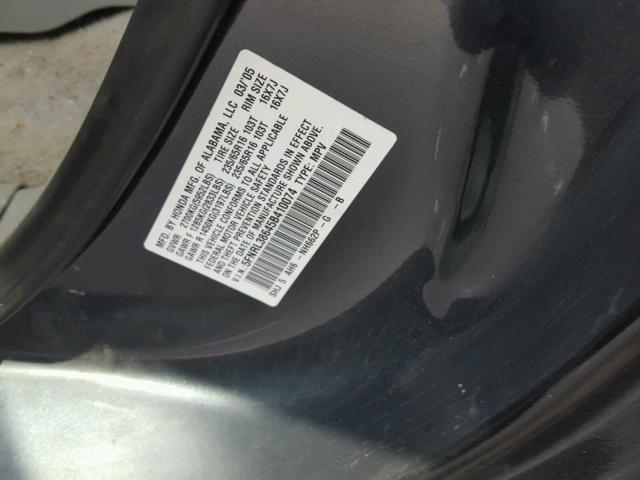 5FNRL38645B410074 - 2005 HONDA ODYSSEY EX GRAY photo 10