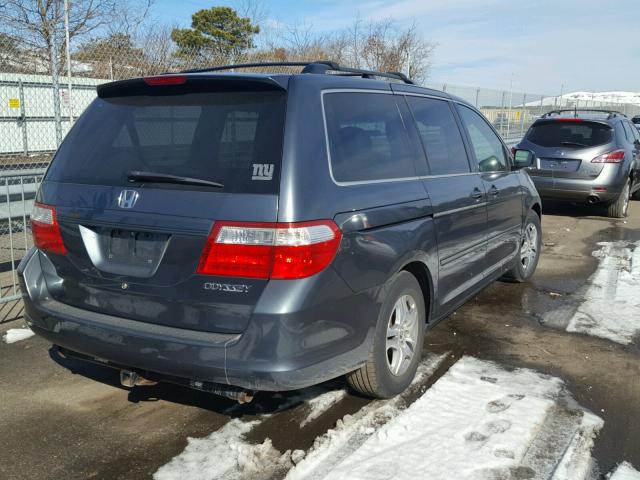 5FNRL38645B410074 - 2005 HONDA ODYSSEY EX GRAY photo 4