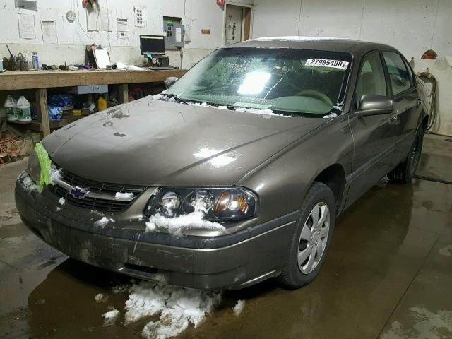 2G1WF52E529206382 - 2002 CHEVROLET IMPALA BROWN photo 2