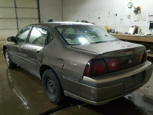 2G1WF52E529206382 - 2002 CHEVROLET IMPALA BROWN photo 3