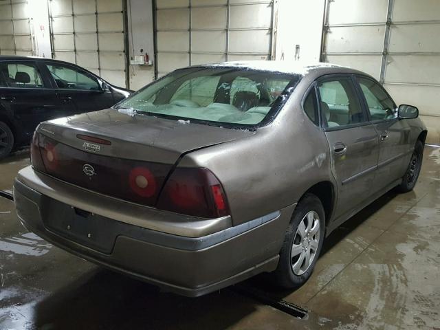 2G1WF52E529206382 - 2002 CHEVROLET IMPALA BROWN photo 4