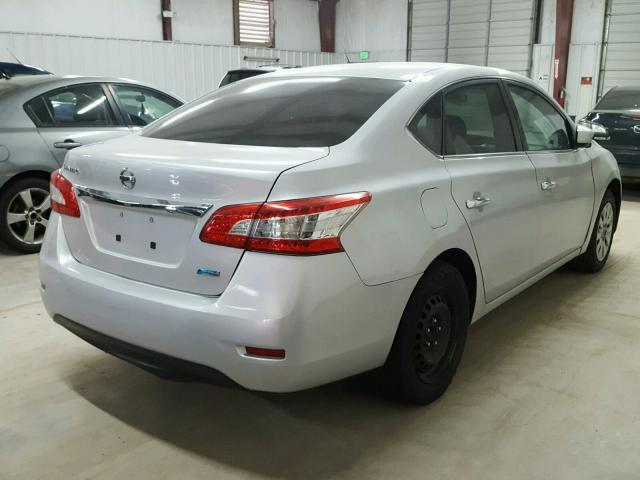 3N1AB7APXDL735549 - 2013 NISSAN SENTRA S SILVER photo 4