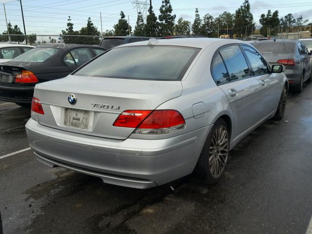 WBAHN83537DT65346 - 2007 BMW 750 SILVER photo 4