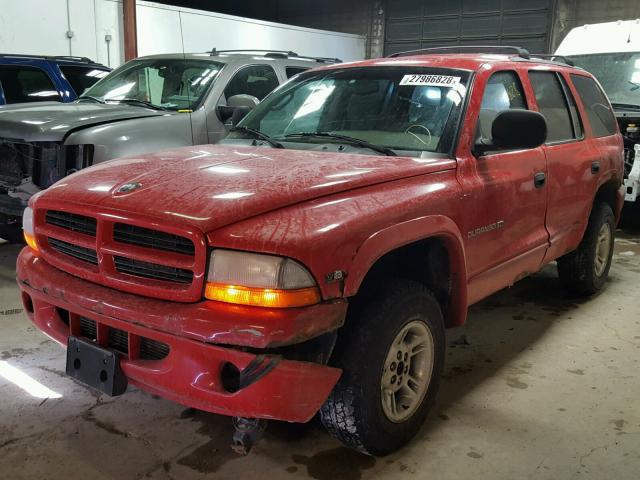 1B4HS28N2YF175963 - 2000 DODGE DURANGO RED photo 2