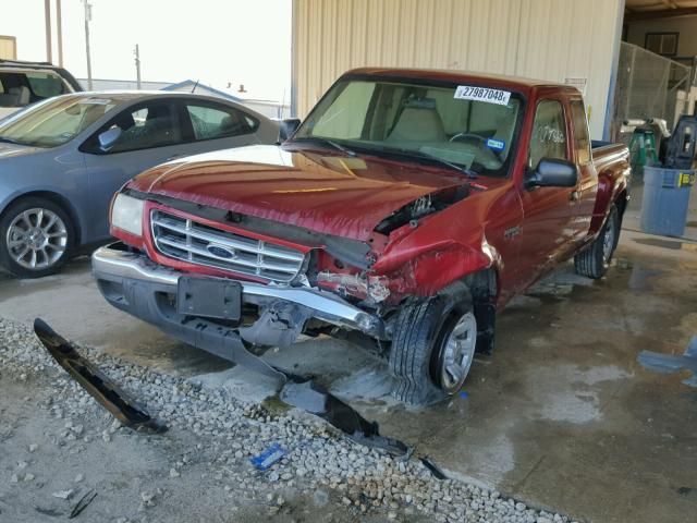 1FTYR14U51PA99676 - 2001 FORD RANGER SUP MAROON photo 2