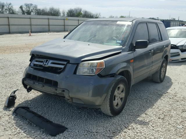 5FNYF28137B010687 - 2007 HONDA PILOT LX CHARCOAL photo 2