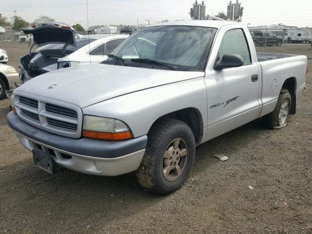 1B7FL26P11S214101 - 2001 DODGE DAKOTA GRAY photo 2