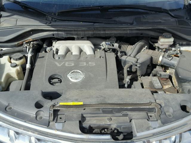 JN8AZ08W87W618696 - 2007 NISSAN MURANO SL SILVER photo 7