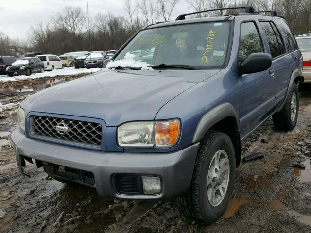 JN8DR09Y61W615171 - 2001 NISSAN PATHFINDER BLUE photo 2