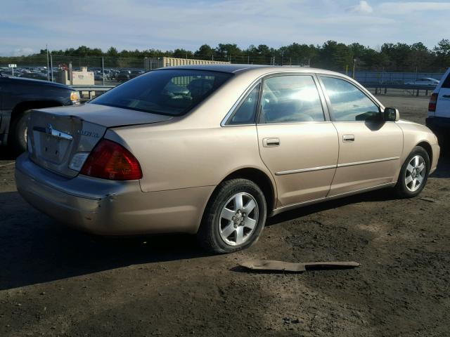 4T1BF28B31U178645 - 2001 TOYOTA AVALON XL GOLD photo 4