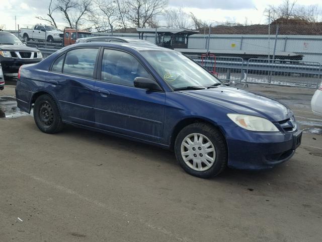 2HGES16575H575712 - 2005 HONDA CIVIC LX BLUE photo 10