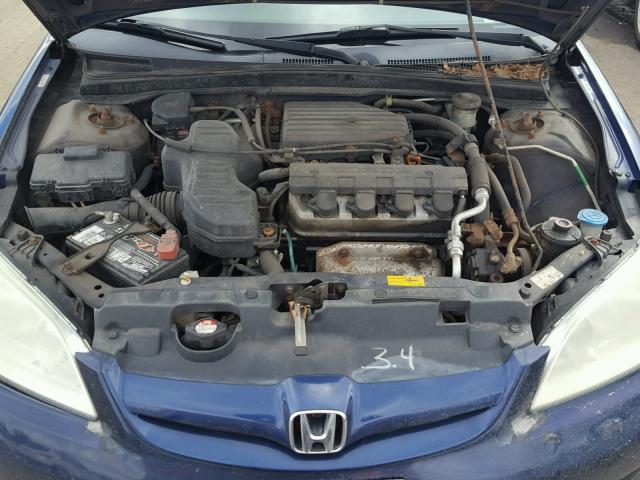 2HGES16575H575712 - 2005 HONDA CIVIC LX BLUE photo 7