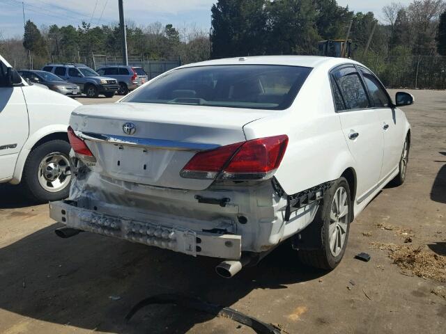 4T1BK3DB9BU393696 - 2011 TOYOTA AVALON BAS WHITE photo 4