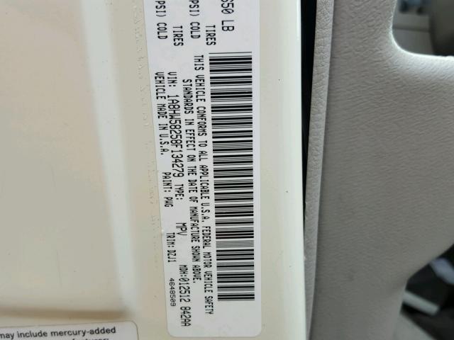 1A8HW58258F134279 - 2008 CHRYSLER ASPEN LIMI 白色 照片 10