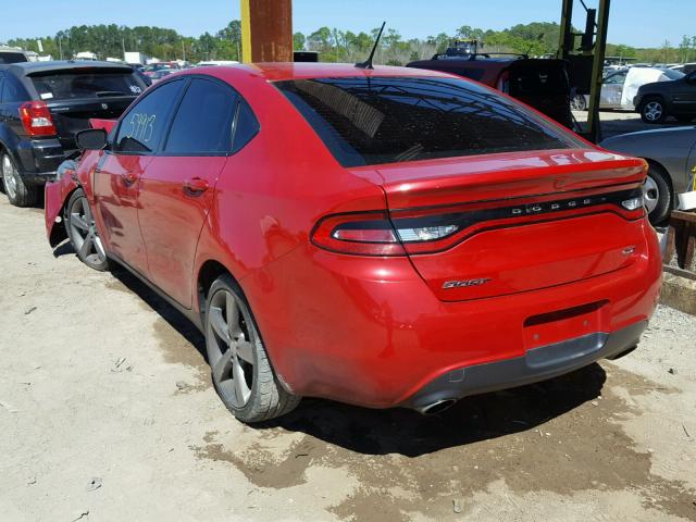 1C3CDFEB1ED919444 - 2014 DODGE DART GT RED photo 3