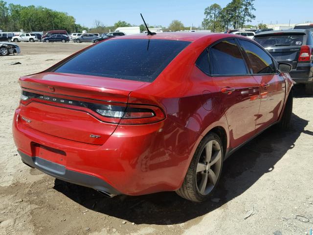 1C3CDFEB1ED919444 - 2014 DODGE DART GT RED photo 4