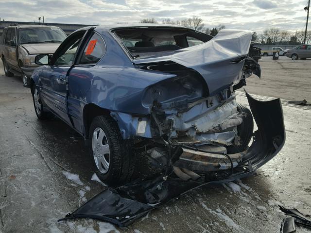 1G2NE12T0XM786023 - 1999 PONTIAC GRAND AM S BLUE photo 3