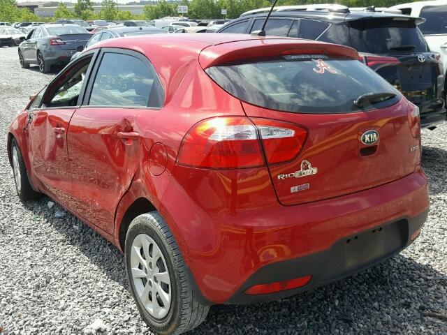 KNADN5A38D6227719 - 2013 KIA RIO EX RED photo 3