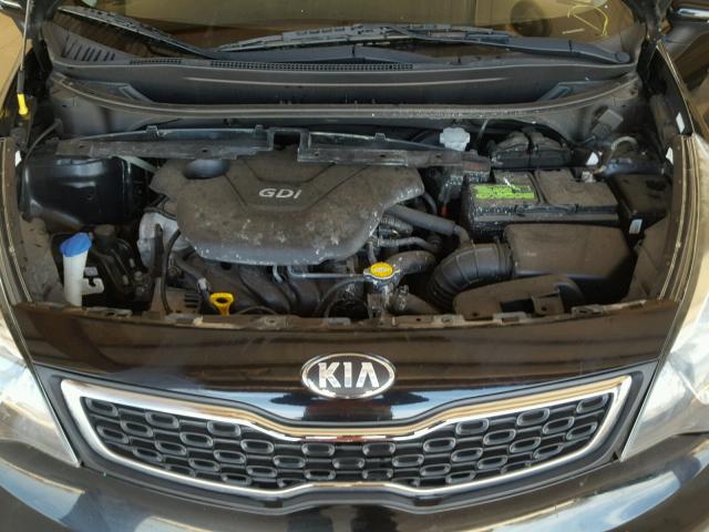 KNADN4A36D6196108 - 2013 KIA RIO EX BLACK photo 7