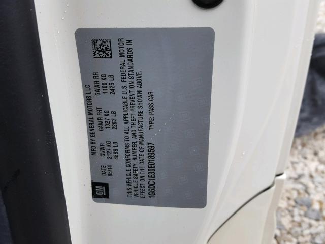 1G6DC1E30E0189597 - 2014 CADILLAC CTS PERFOR CREAM photo 10