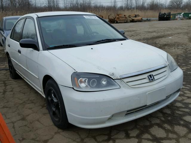 1HGES15581L039379 - 2001 HONDA CIVIC LX WHITE photo 1