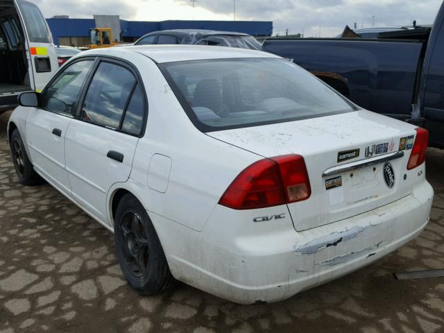 1HGES15581L039379 - 2001 HONDA CIVIC LX WHITE photo 3