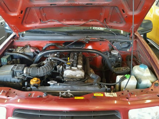 2CNBJ13C0X6900783 - 1999 CHEVROLET TRACKER MAROON photo 7