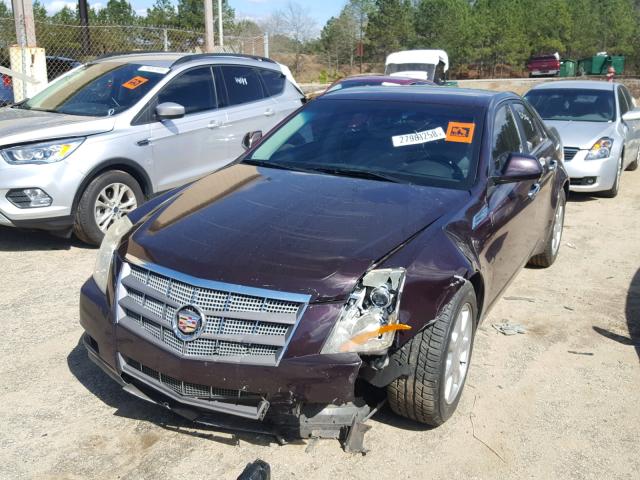 1G6DF577490115412 - 2009 CADILLAC CTS MAROON photo 2